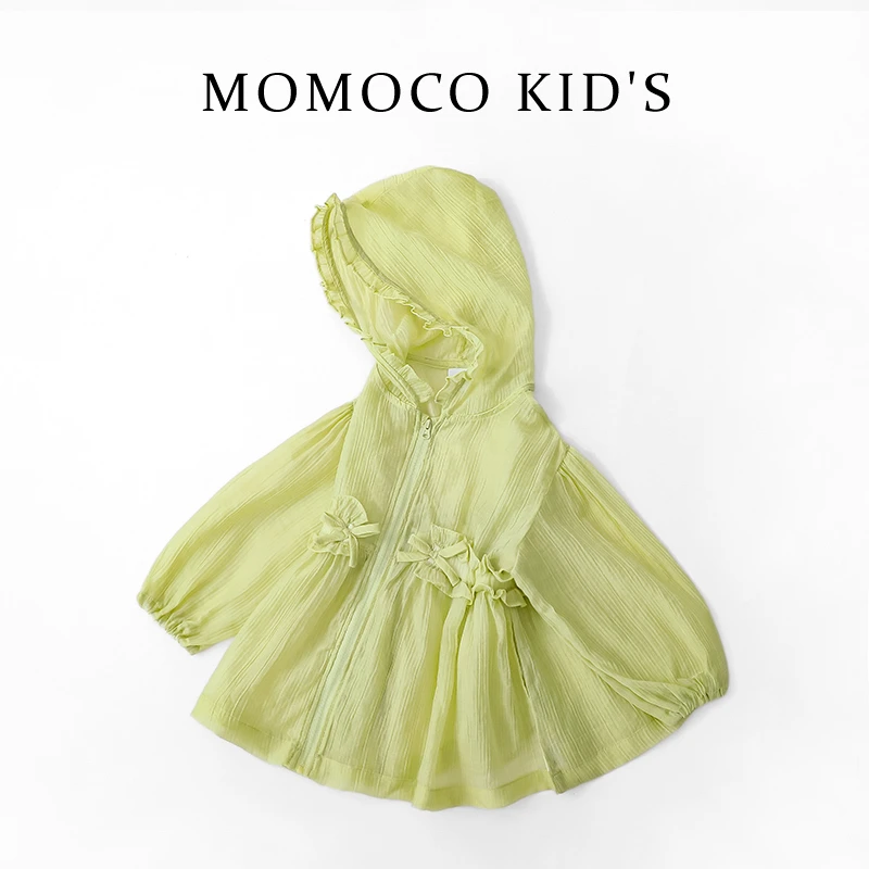 MOMOCO夏季2024女童纯色时尚轻盈连帽空调衣皮肤衣75630111006