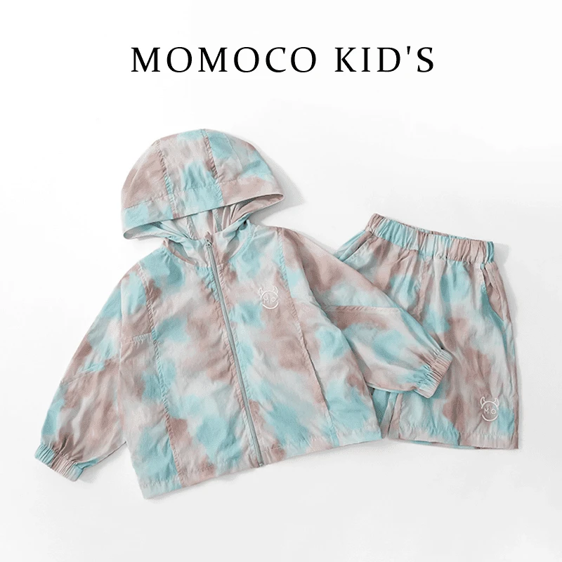 MOMOCO/玛米玛卡儿童夏季洋气时尚渐变两件套连帽75280580021