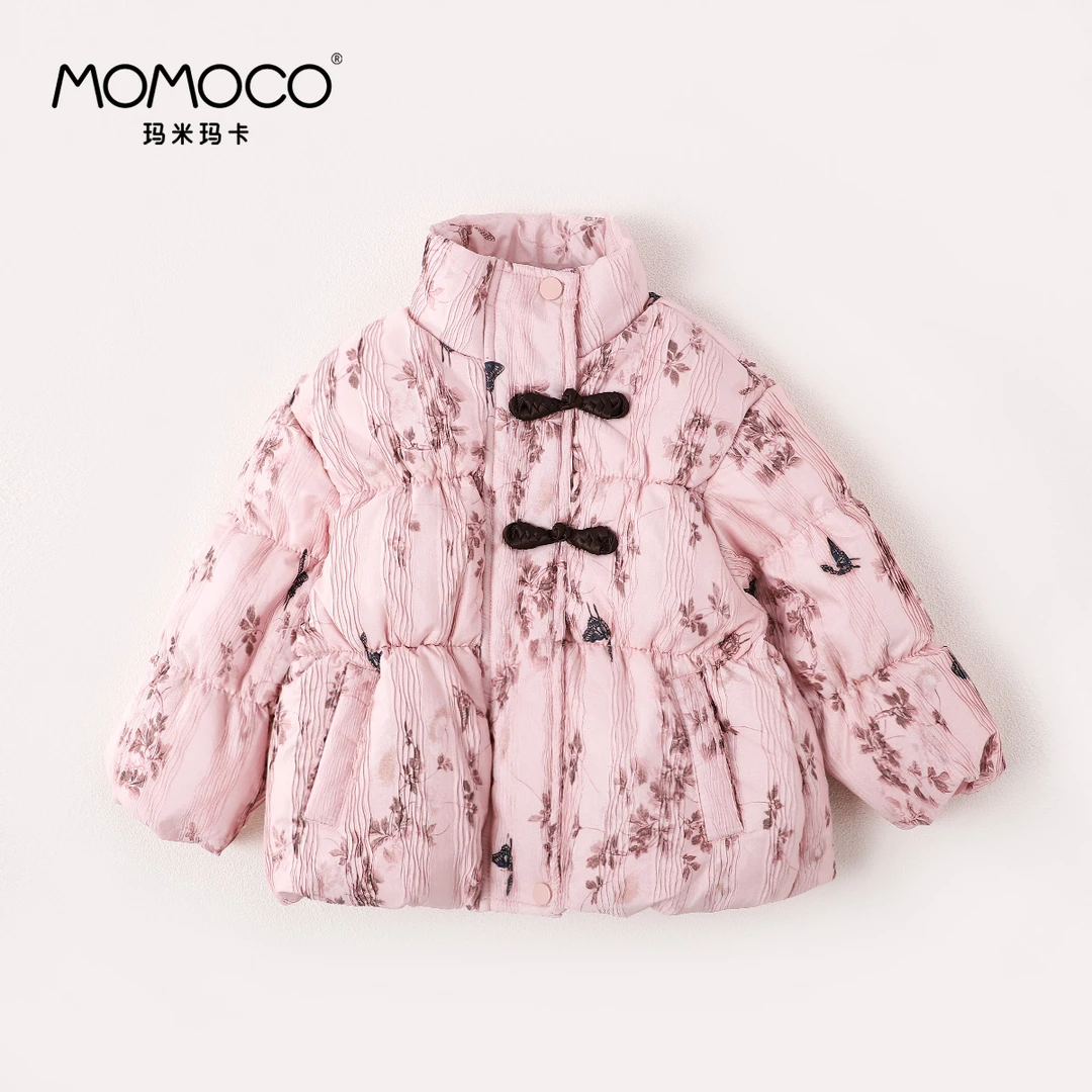 MOMOCO冬季新款潮流女童洋气百搭女宝韩版休闲羽绒服75830102025