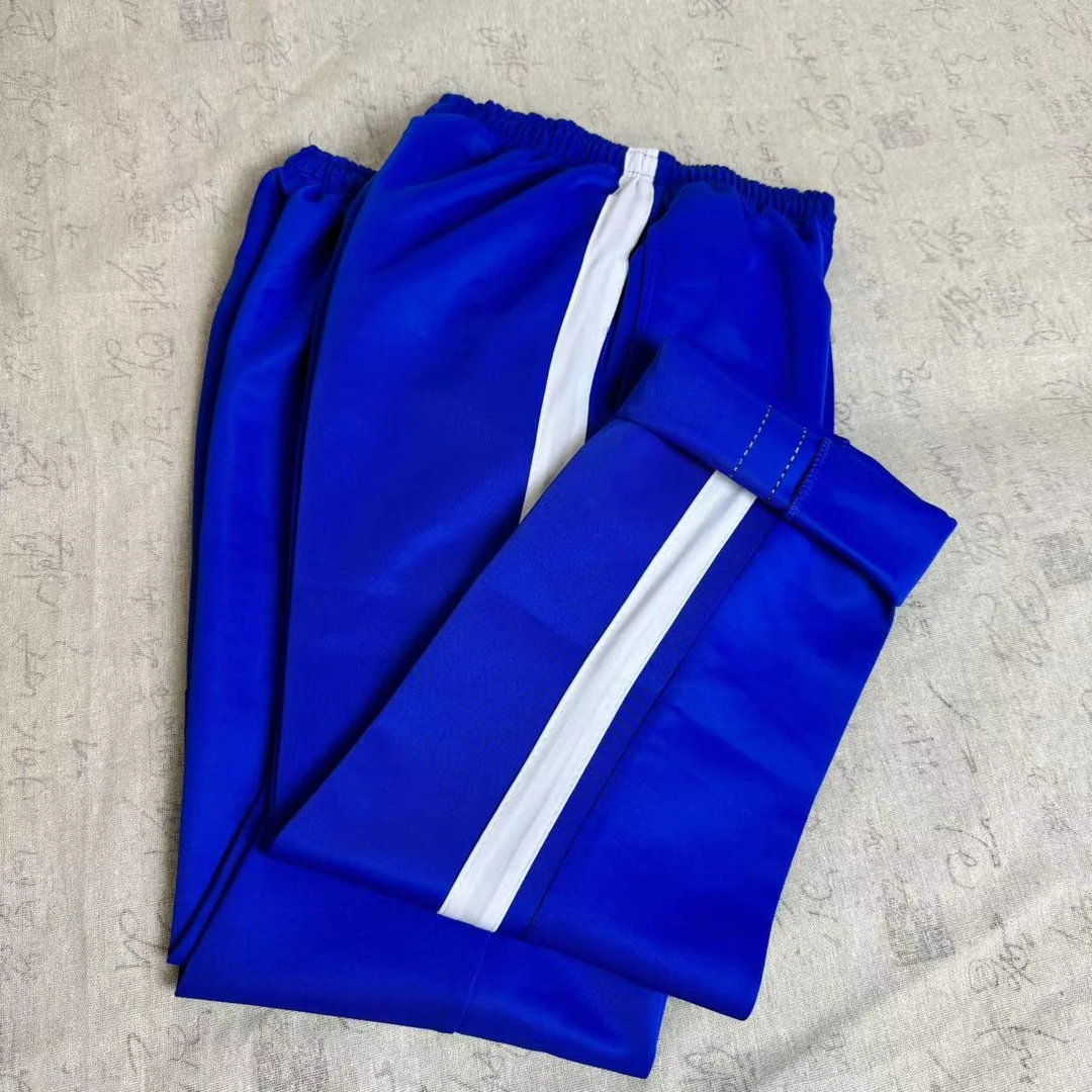 南韩丝新款宝蓝色校服裤子男女小学生初中运动裤初高中宽松校服裤