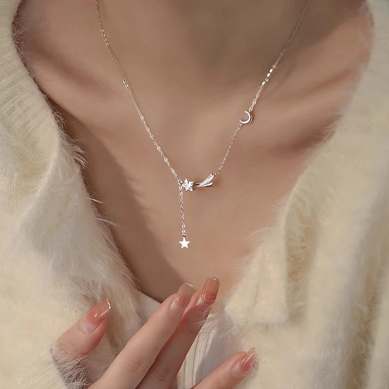 坠链均925银 流星项链女轻奢小众气质百搭仙气精致设计感送女友