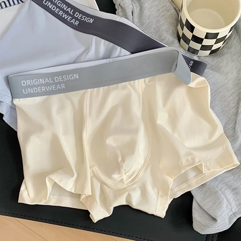 棉柔天花板!男生凉感宽松透气内裤男士秋冬薄款莫代尔四角平角裤