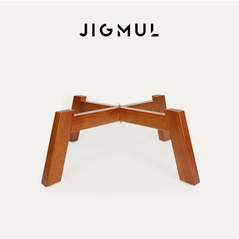 JIGMUL/净沐户外围炉煮茶配套松木木架围炉升高烧烤炉脚架耐用