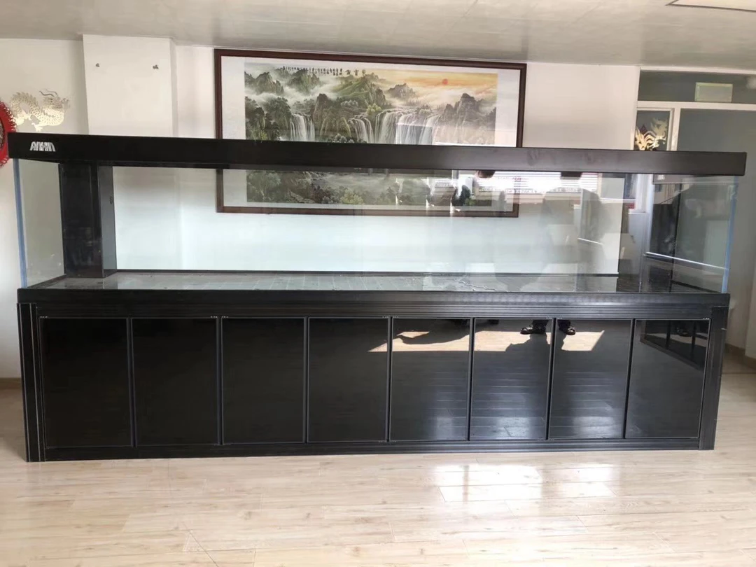 FJANXin安信鱼缸金晶超白玻璃龙鱼缸一体拉筋中大型水族箱可定做