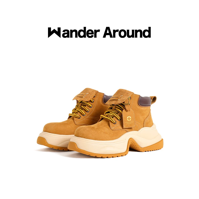 WANDER AROUND漫行｜CYCLE 秋冬新款棕色女大黄靴厚底百搭靴子