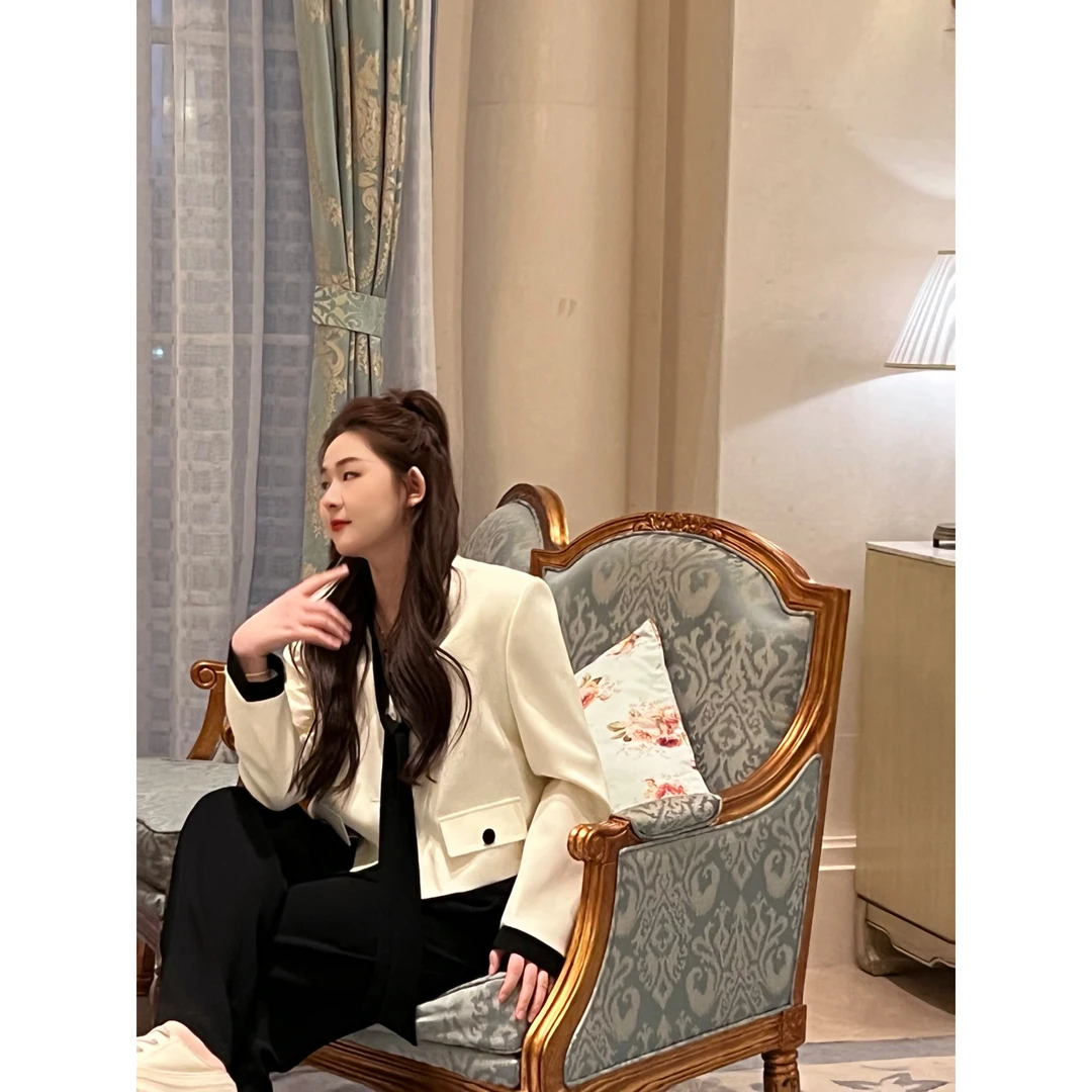 楠序源子微胖女装 2025秋季显瘦气质小香风短外套女YZ30120