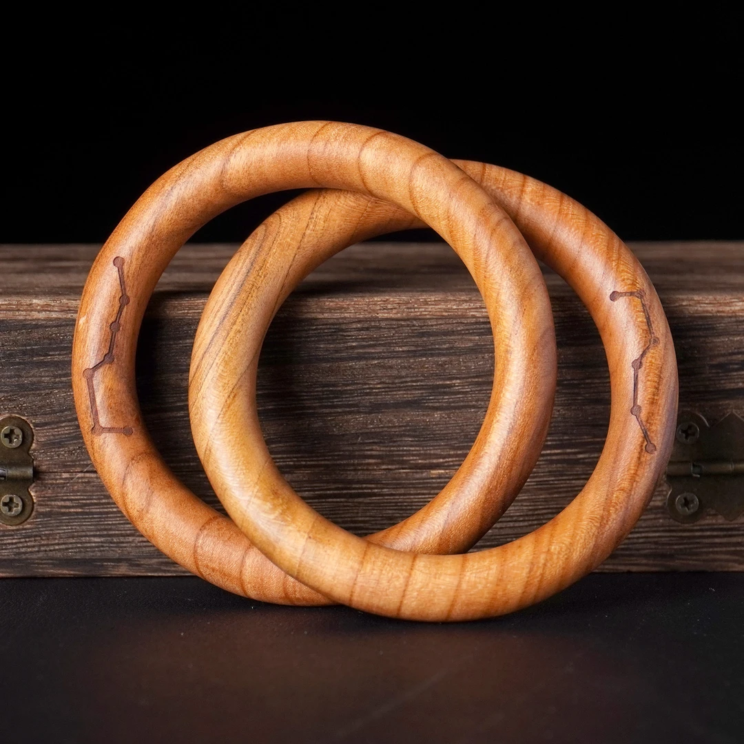 福域【桃木乾坤圈】国风复古桃木乾坤圈