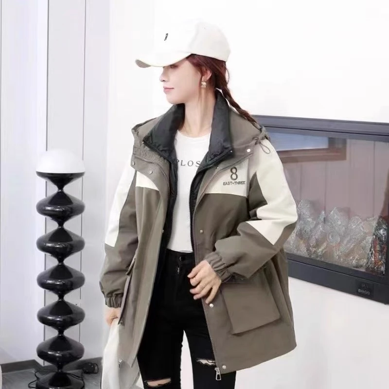 【反季】秋冬新款加绒加厚保暖工装大口袋时尚连帽外套23A77#0.1