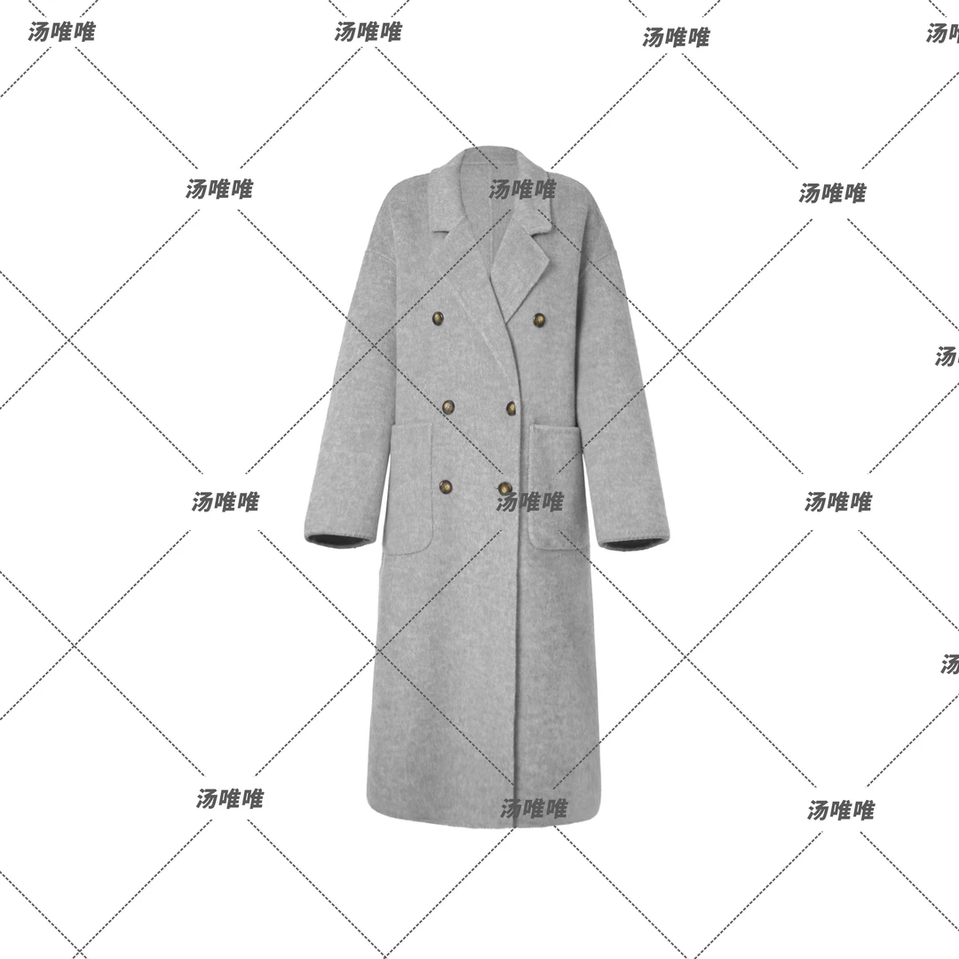 冬日特调兔绒绵羊毛贝壳边宽松冬季O型大衣