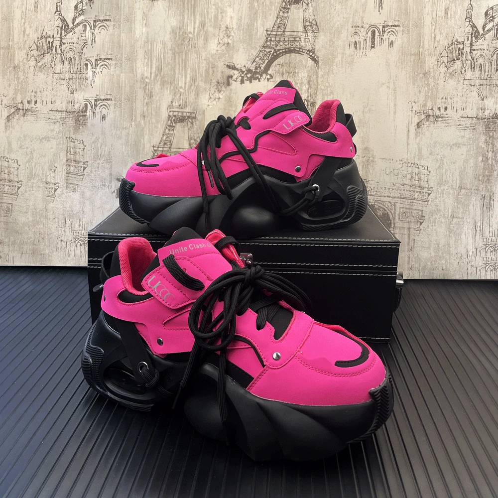 秋冬季加绒保暖高帮老爹鞋欧洲站潮流时尚休闲运动鞋子厚底松糕鞋