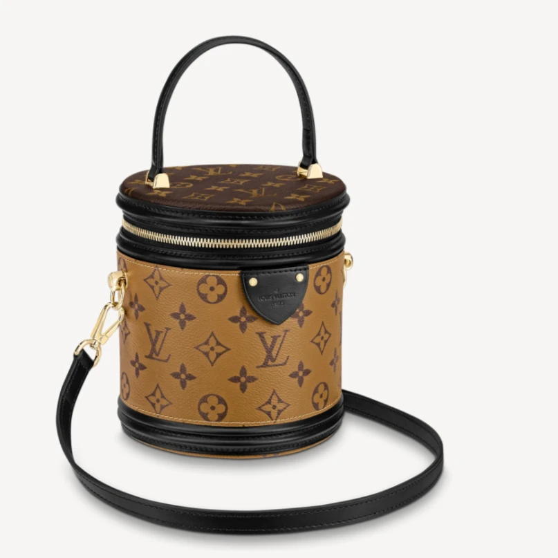 99新 LouisVuitton/路易威登 发财桶经典老花/水桶包/单肩斜挎包