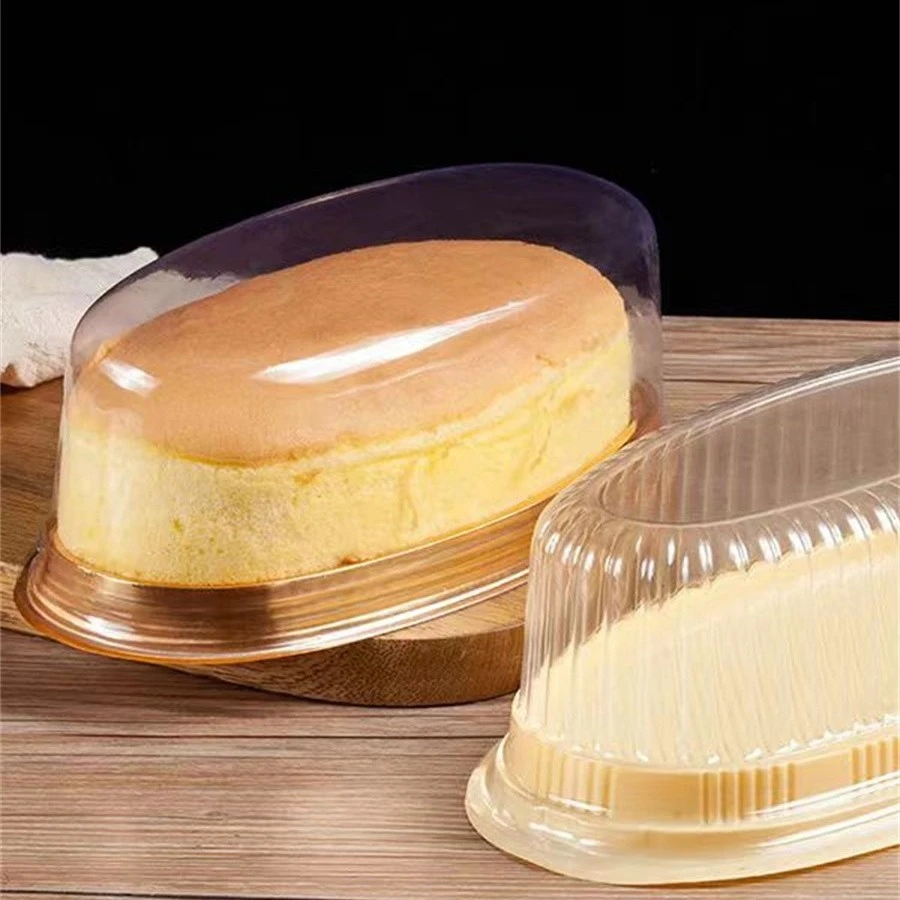 芝士蛋糕盒点心包装盒半熟芝士包装盒蛋黄酥吸塑盒一次性50/100个