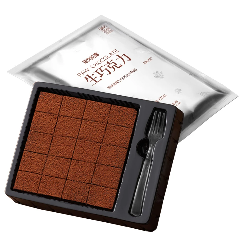 诺梵抹茶原味丝绒生巧克力休闲零食抹茶生巧抹茶味巧克力味抹茶粉