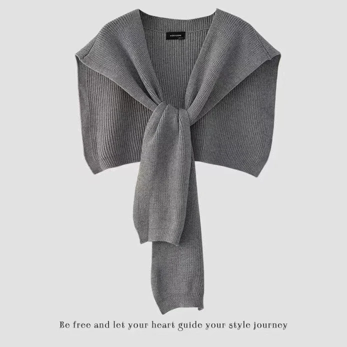 S原单女士披肩灰色黑色两色百分百纯羊毛