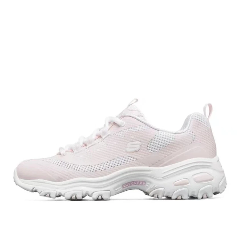 斯凯奇Skechers 女鞋熊猫老爹鞋厚底增高小白运动 粉色  88888406
