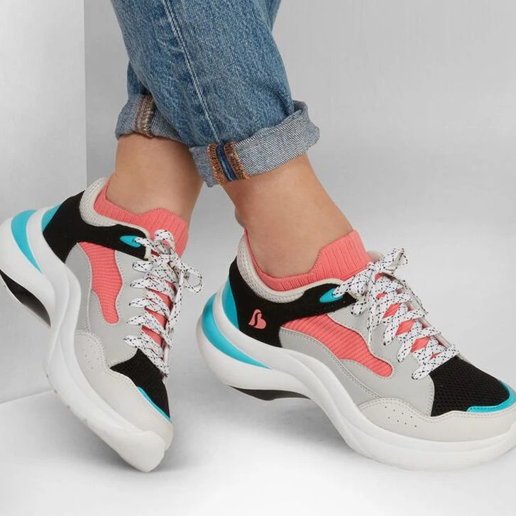 Skechers斯凯奇 老爹鞋简约运动休闲鞋夏季时尚 女士春季155518