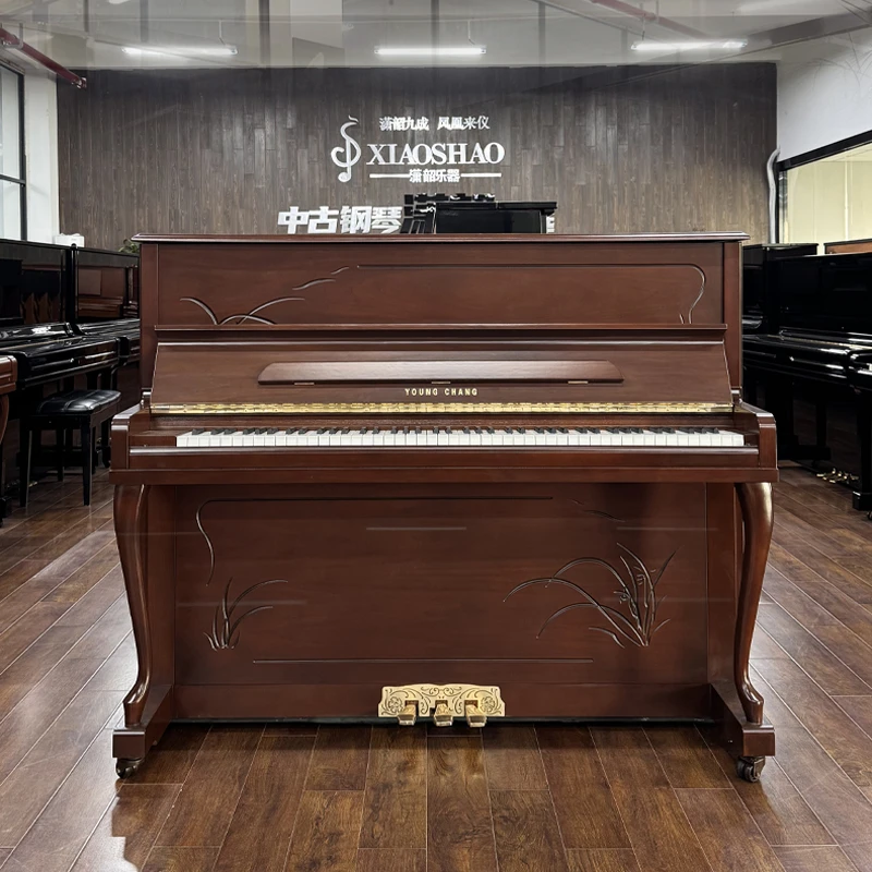 YOUNG CHANG/英昌 韩国进口英昌高配E-118兰草雕花实木二手钢琴