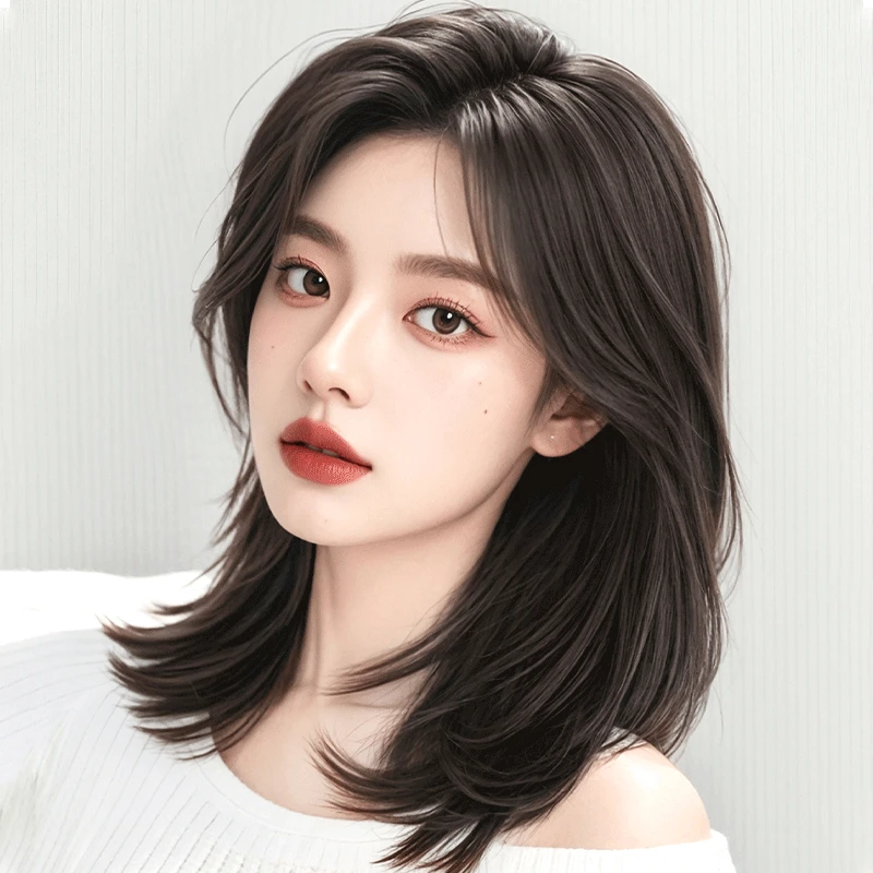 女士假发蓬松女款全头套真发自然无痕隐形新款整顶假发套锁骨发