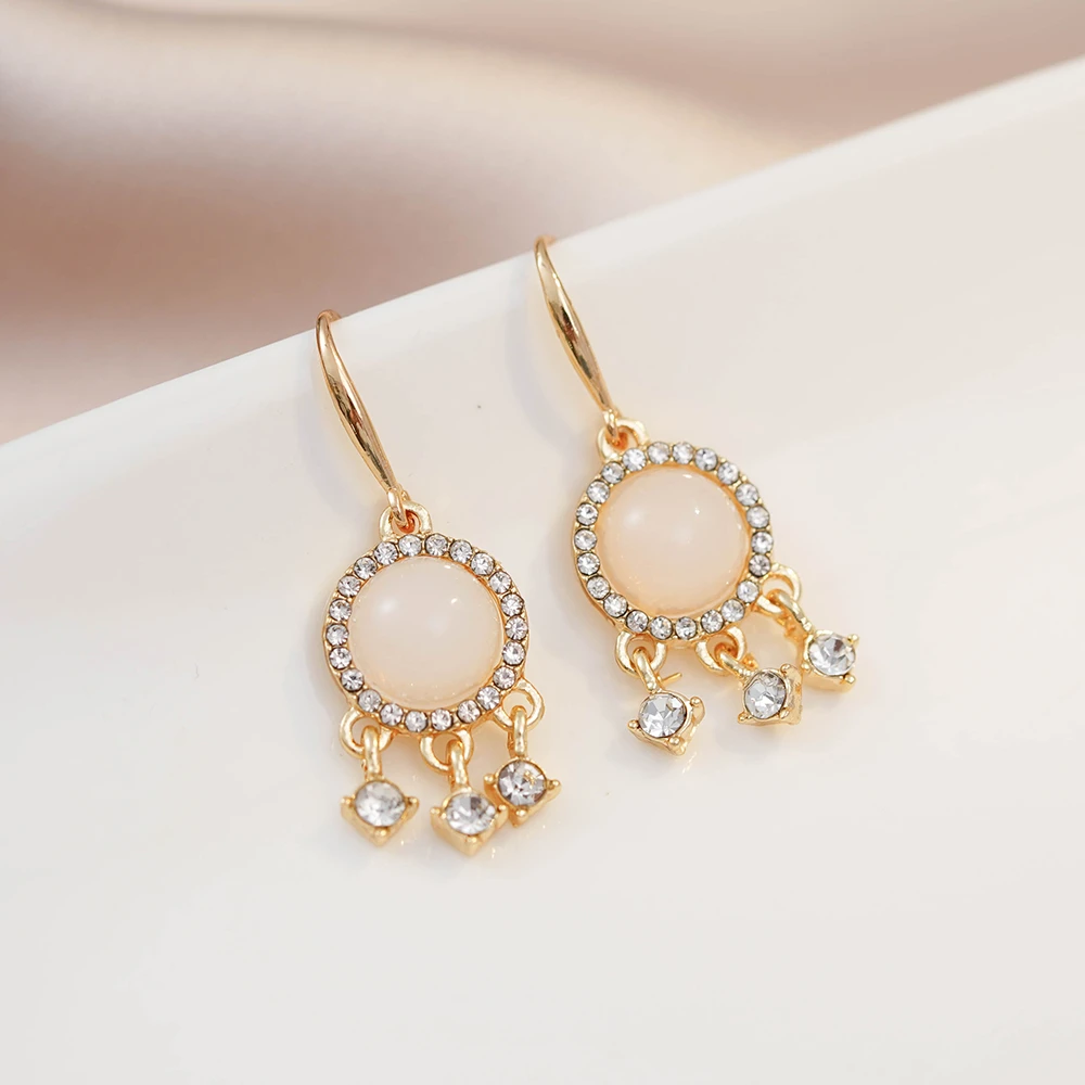 铜合金耳饰 气质耳环轻奢百搭简约灵动精致素款时尚N2000