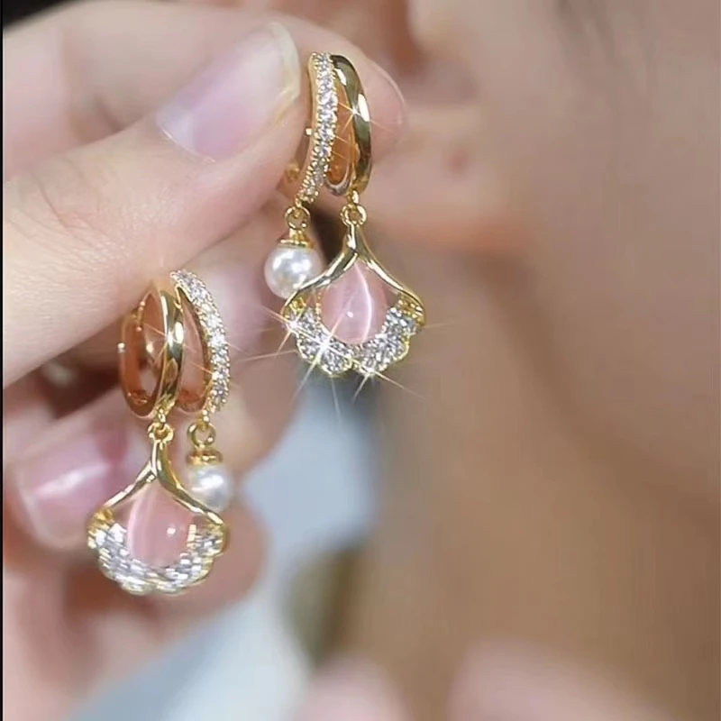 铜合金耳饰 银杏叶耳扣时尚气质百搭耳环精致小众耳饰PT0081A1