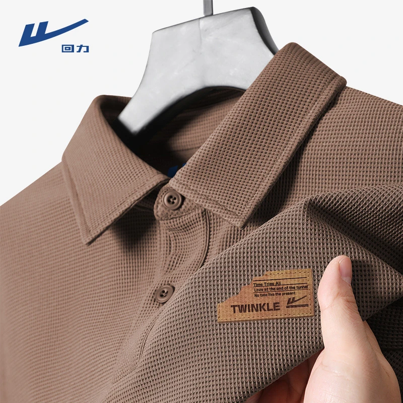 回力运动华夫格POLO衫男士夏季日系复古半袖上衣t宽松休闲短袖T恤