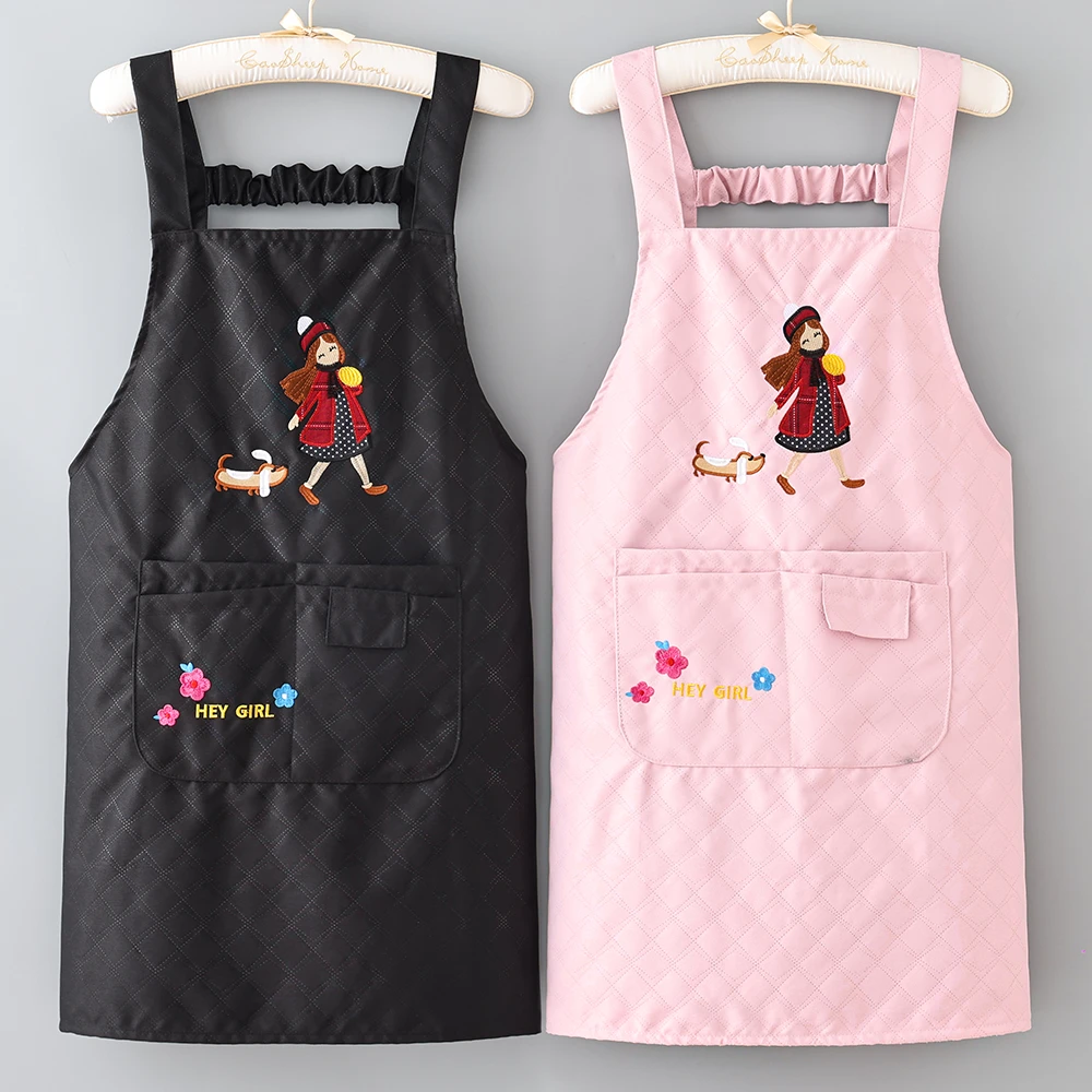 2024新款时尚无袖舒适围裙男女同款罩衣成人干活工作服简约上班