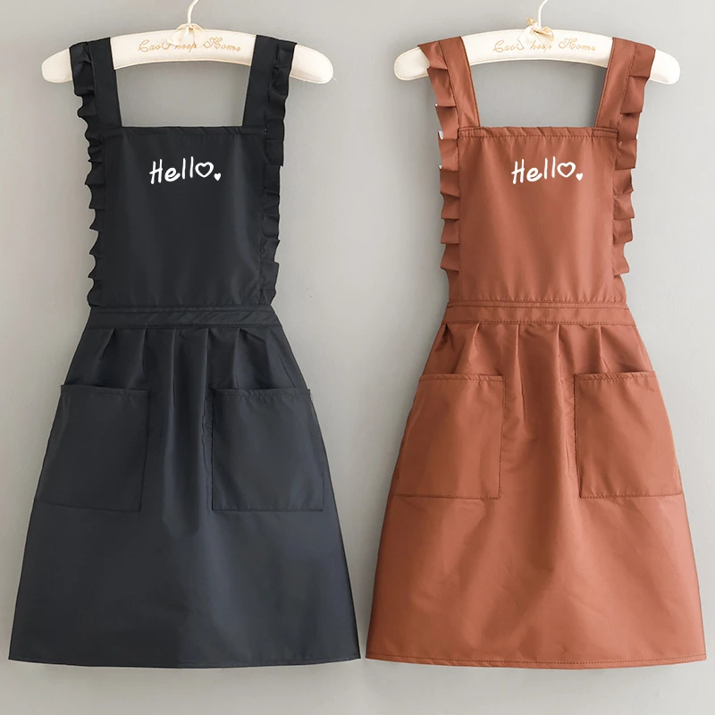 家用公主裙网红洋气新款防污防油舒适韩版做饭成人工作服男女同款