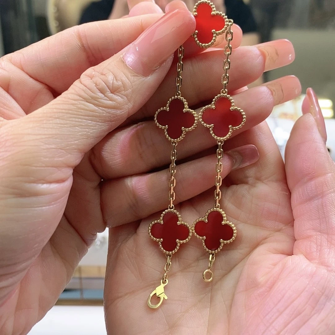 玛瑙/玉髓手链18K金镶嵌k黄