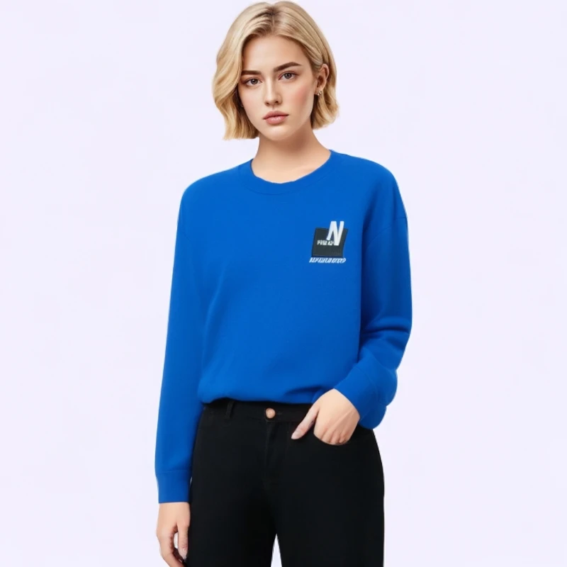 8684 圆领长袖印花休闲百搭卫衣 B31