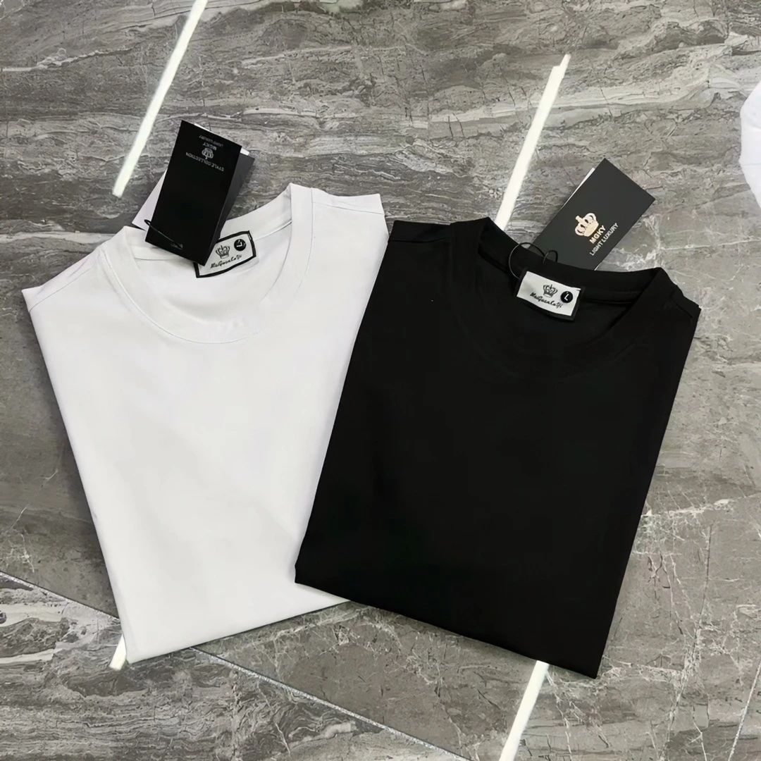 烫钻短袖时尚中性烫印网红潮流休闲宽松百搭圆领（多用）