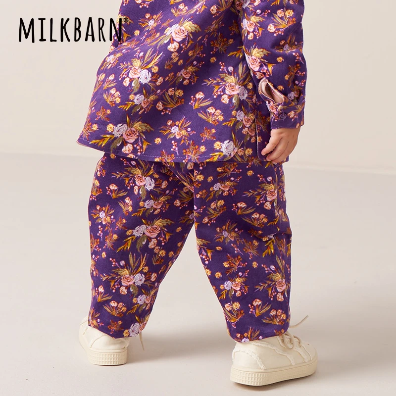【工装印花长裤】milkbarn婴儿长裤儿童秋季男童宝宝女童裤子