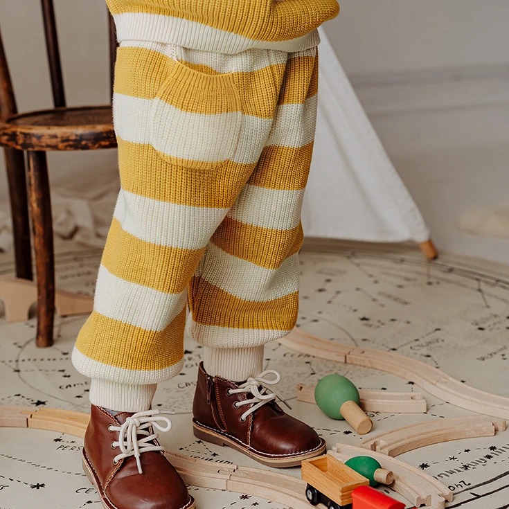 Milkbarn儿童长裤宝宝秋冬童装男女童圣诞休闲裤外穿靴裤