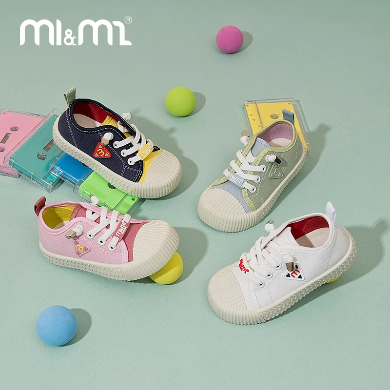 M1&M2儿童童鞋饼干鞋帆布鞋休闲软底低帮透气百搭春秋季小童宝宝