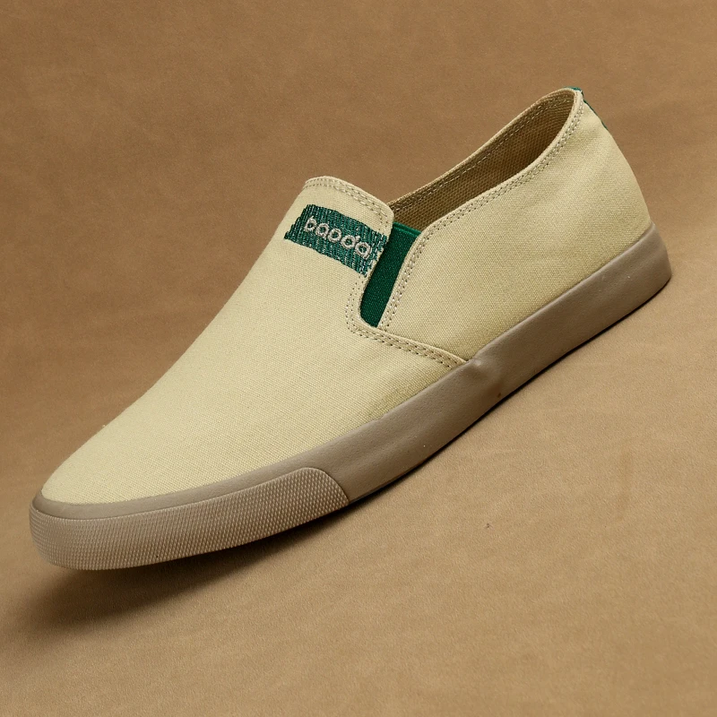 2025春秋季新款百搭潮流舒适爆款男士休闲布鞋时尚透气一脚蹬板鞋