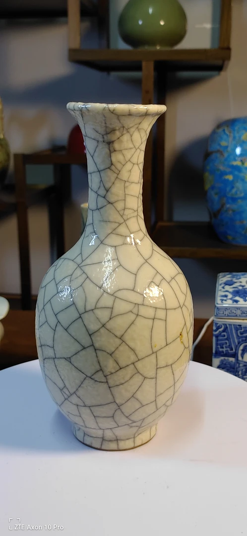 哥窑  赏瓶   纯手工  摆件复古