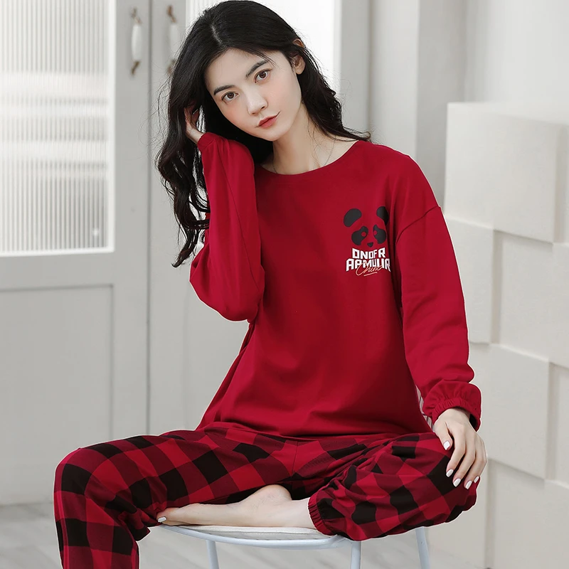 纯棉睡衣女春秋季长袖本命过年喜庆高级可外穿家居服2024年新款