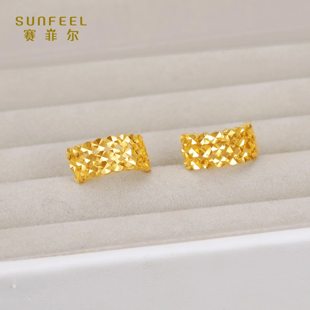 SUNFEEL/赛菲尔【十店】足金仿钻耳环HDA00005/HR050027