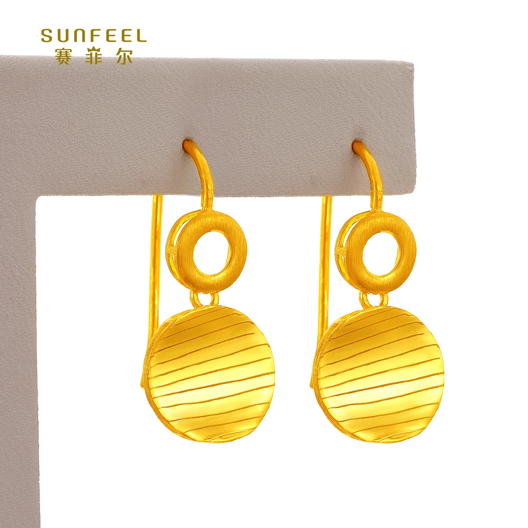 SUNFEEL/赛菲尔【四店】足金999.9艺术耳吊DDC0780072/HR020008