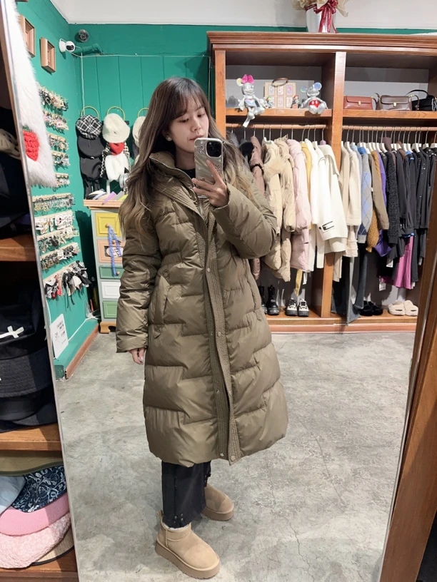 棉服外套中长款收腰百搭