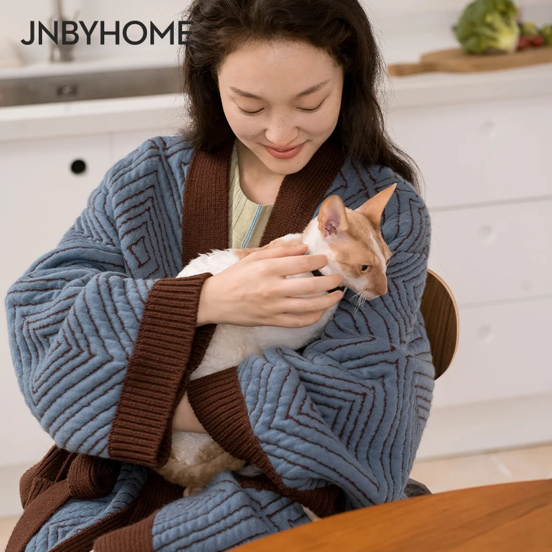 【绵羊毛睡袍】JNBYHOME江南布衣秋冬高级感居家睡袍睡衣长款浴袍