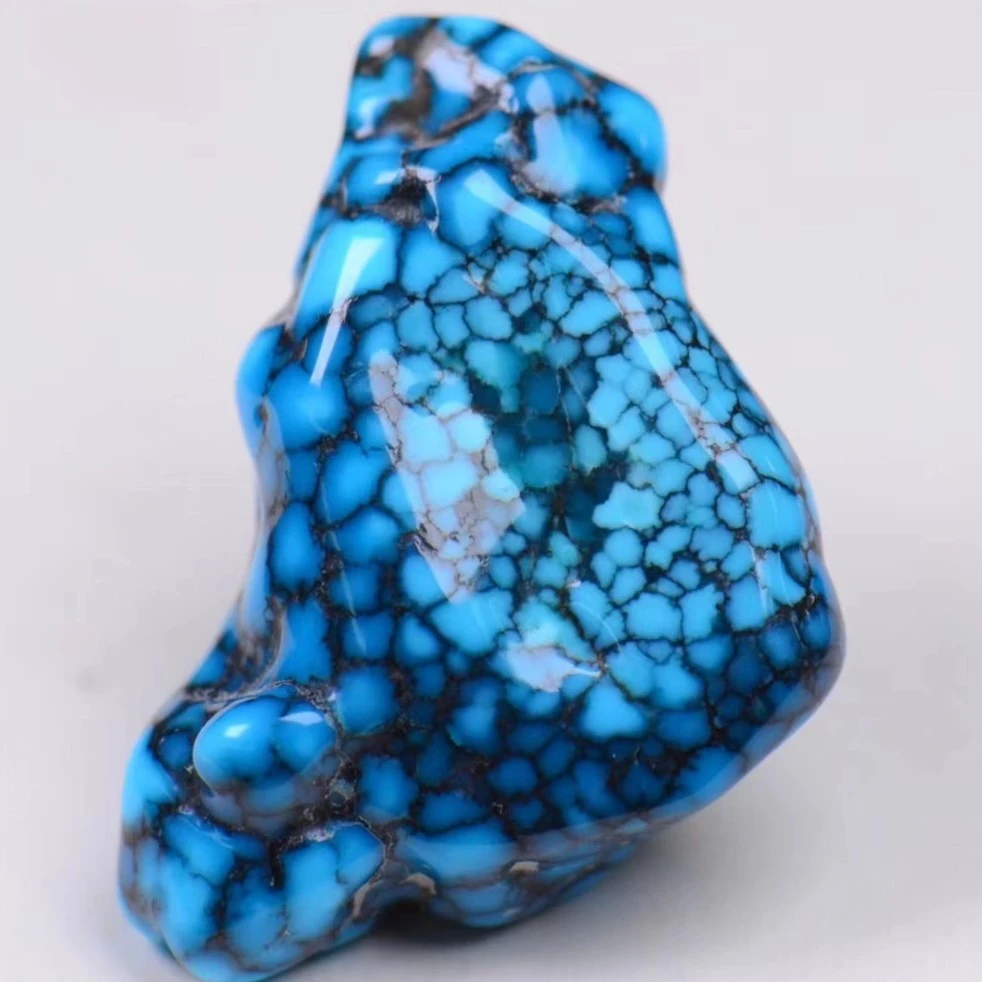 湖北云盖寺高瓷蓝随型吊坠