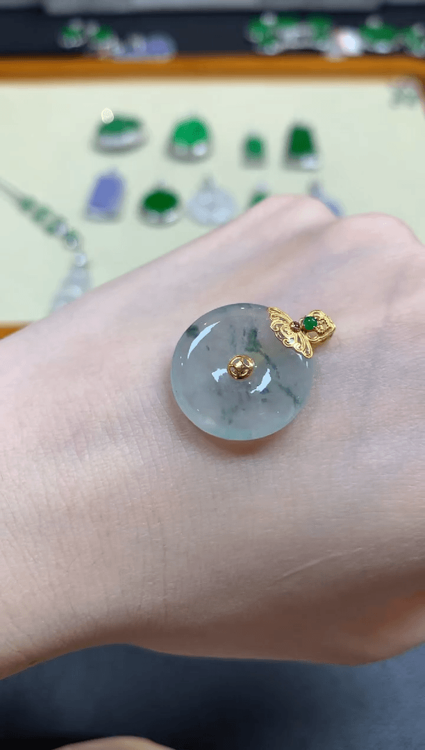 【闪购商品】翡翠吊坠|18K金镶嵌多样性发|680+0