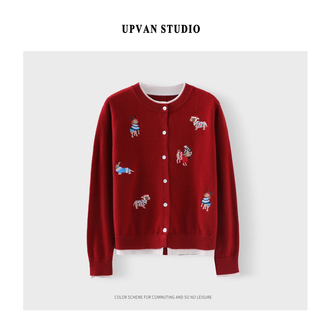 UPVAN百搭小鹿毛衫