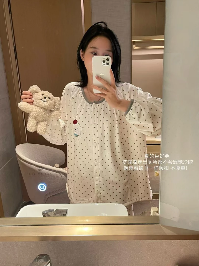 【比熊海岛绒】超糯叽叽！圆领设计海岛绒睡衣家居服女