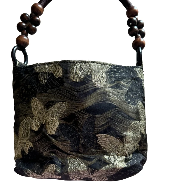 串珠刺绣新中式包女2024新款潮时尚小众腋下包百搭链条斜挎包