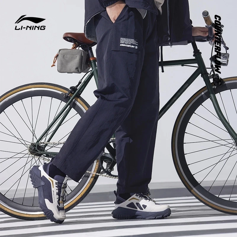 李宁宽松防泼水运动裤CF溯百搭休闲直筒工装裤AYKU621