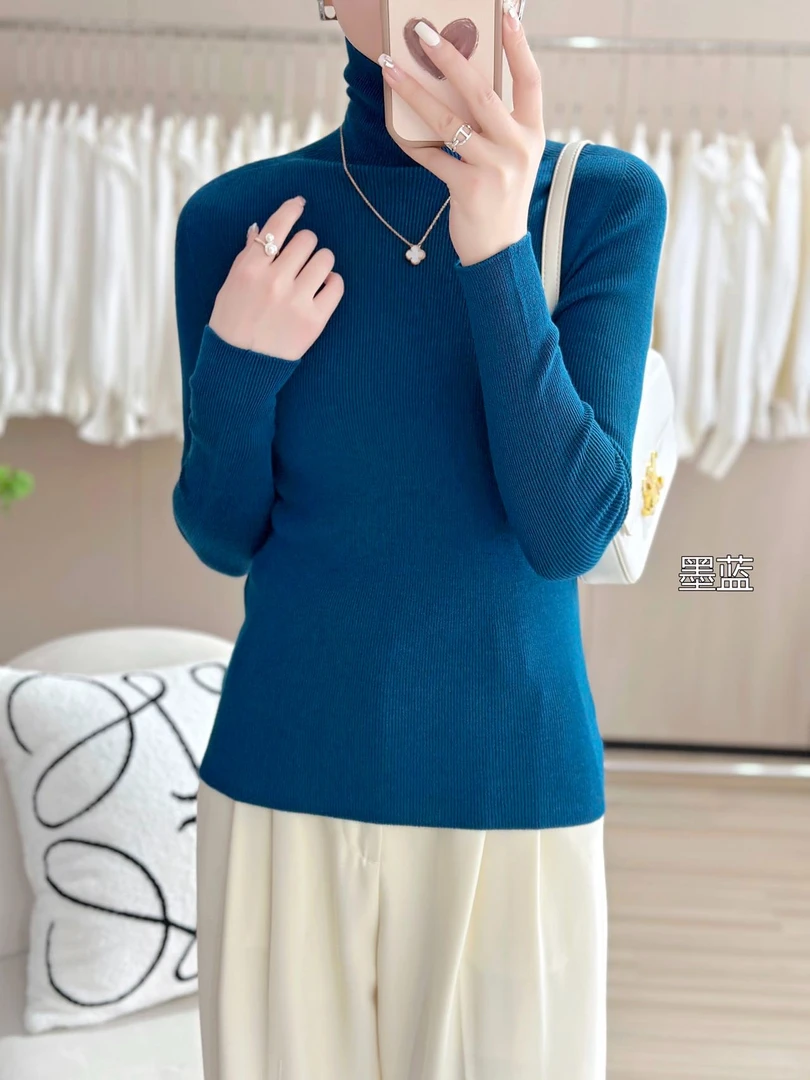【100%精纺可机洗羊毛衫】超细美丽诺羊毛柔软不扎 高领百搭打底