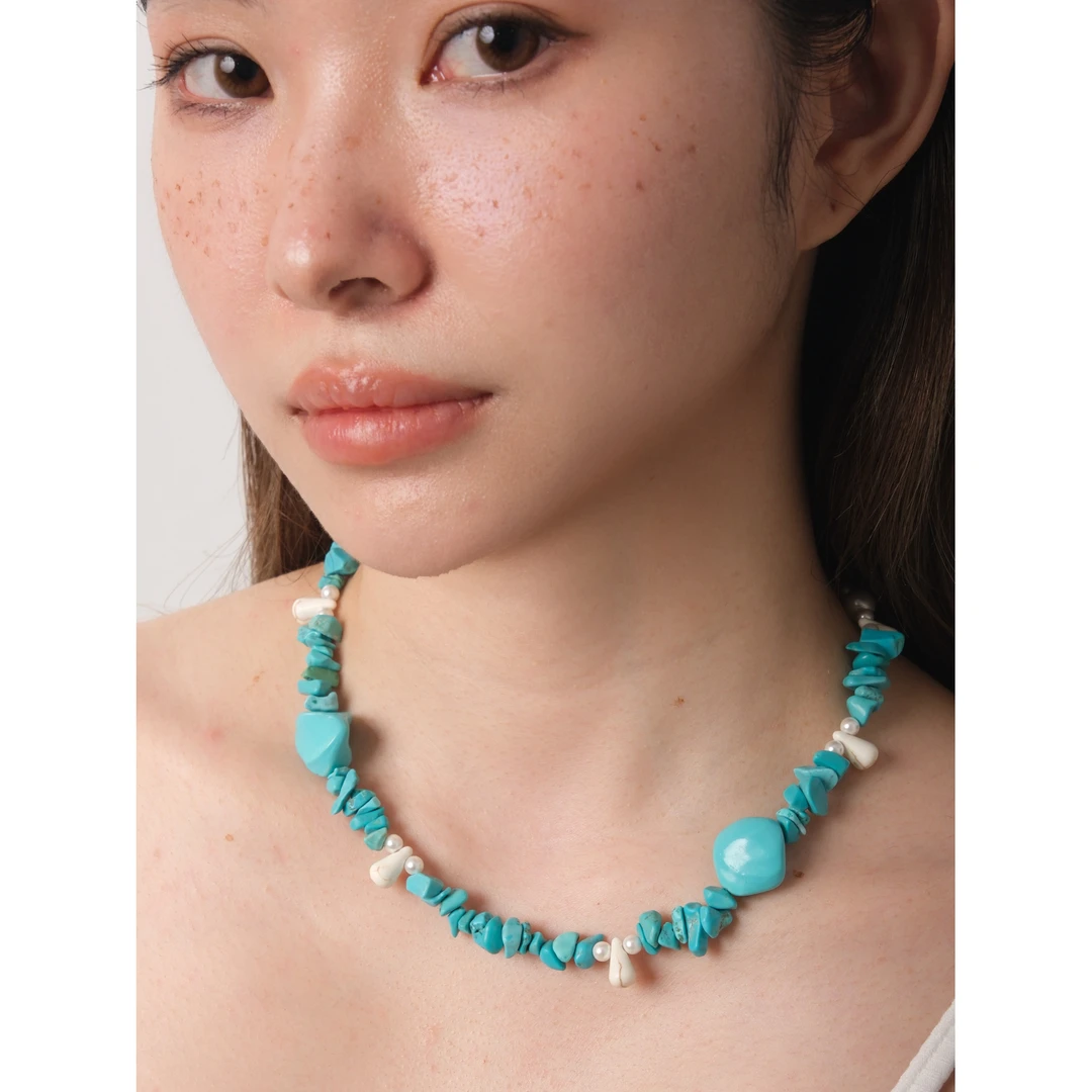 钛钢仿珍珠项链 GetEmON【HotSpring龙舌兰泉】原创珍珠海边度假风