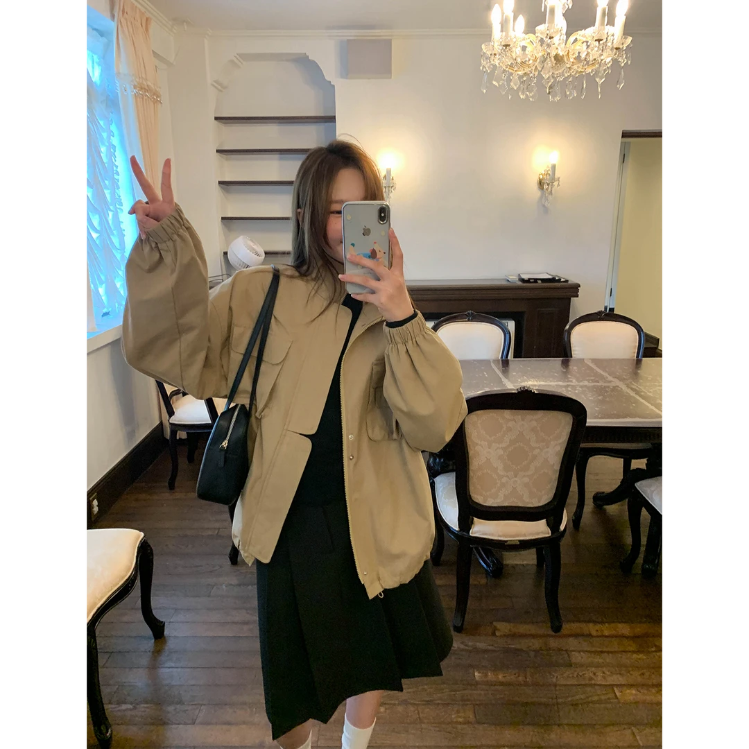 【你好卡农-蕾子】都市户外！立体口袋工装风抽绳外套KJ24Z4287D清清