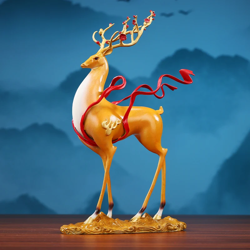 铜欣祥彩铜《一鹿长虹》家居装饰品工艺品摆件公司开业乔迁礼品高档